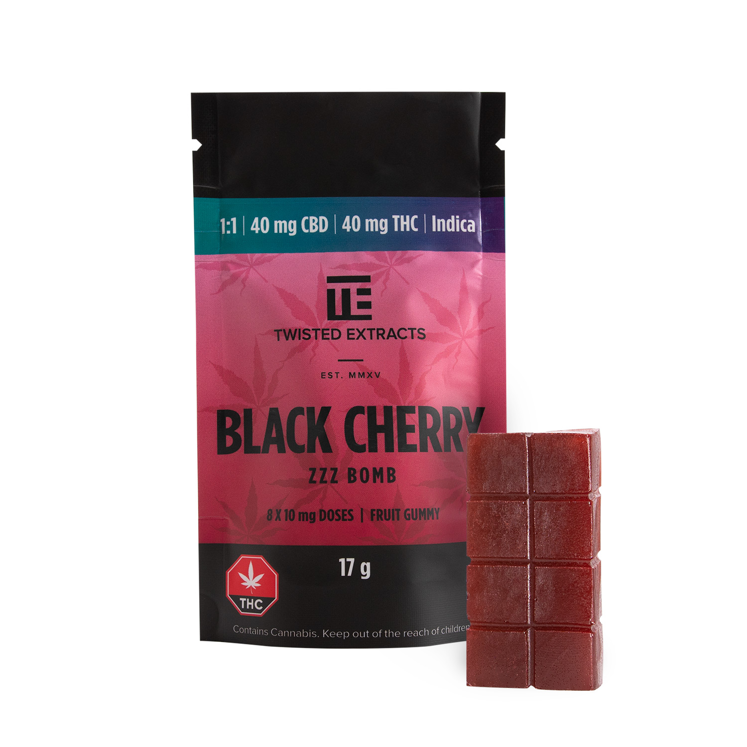 Twisted Extracts – Black Cherry 1:1 Zzz Bombs | BC Weed Edible Canada