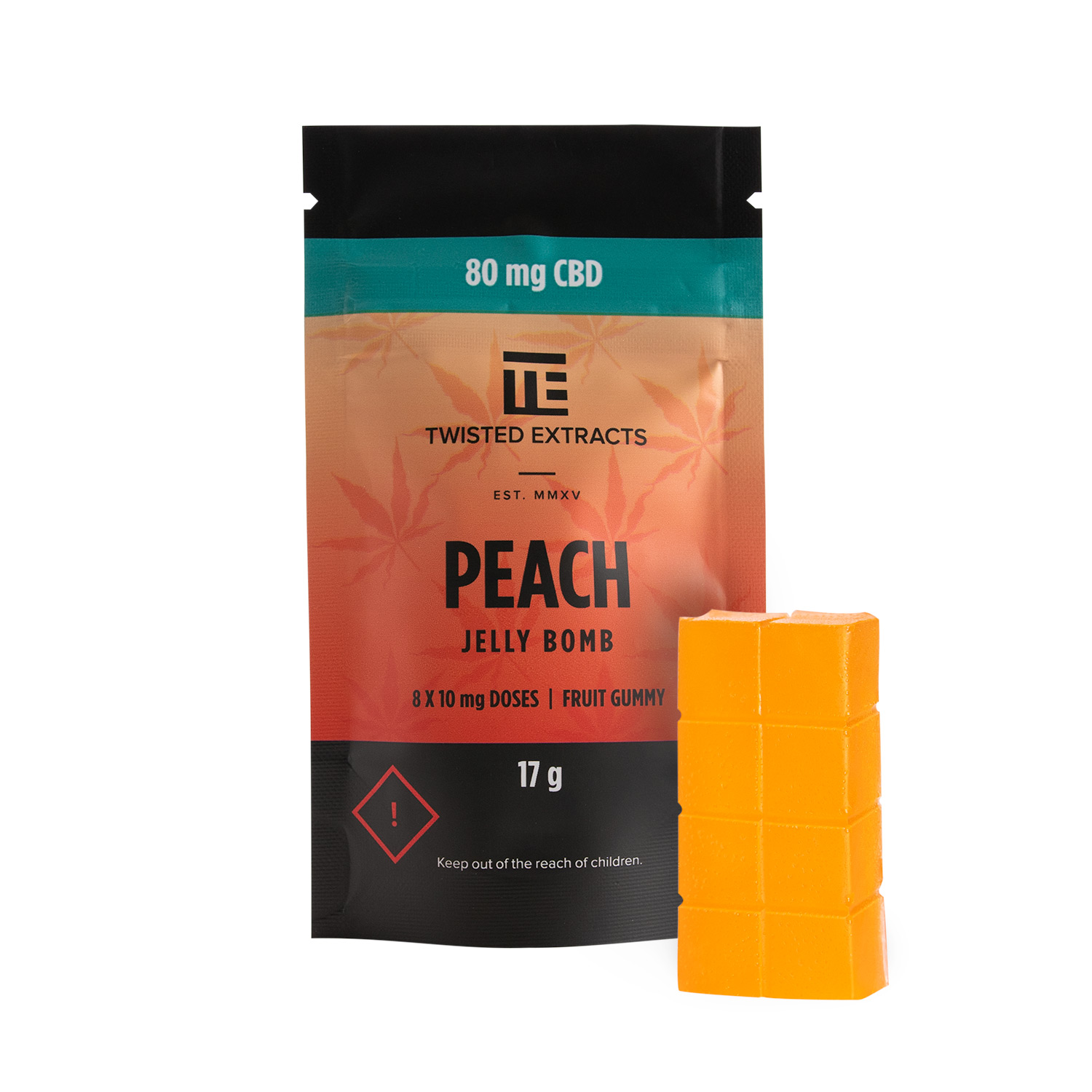 Twisted Extracts – Peach Jelly Bombs – CBD | BC Weed Edible Canada
