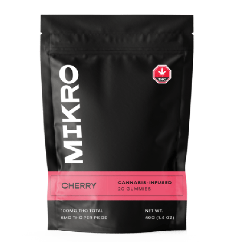 Mikro – THC Gummies – 100mg THC – Cherry | BC Weed Edible Canada