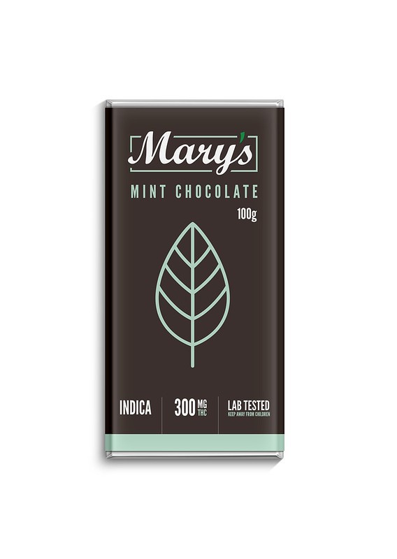 Mary’s Medibles – Chocolate Bar – Mint Chocolate – 300mg THC | BC Weed Edible Canada