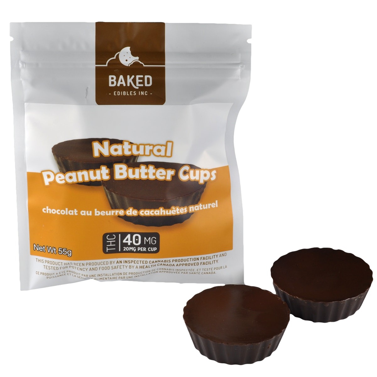 Baked Edibles – Chocolate Mini Peanut Butter Cups 40mg THC | BC Weed Edible Canada