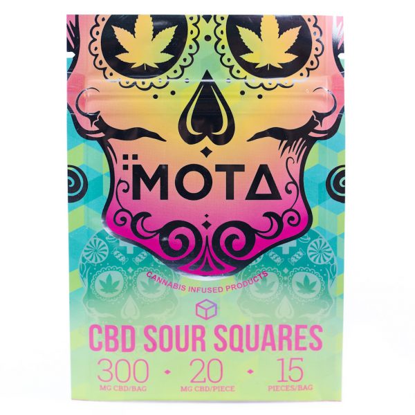 Mota – CBD Sour Squares – 300mg CBD | BC Weed Edible Canada
