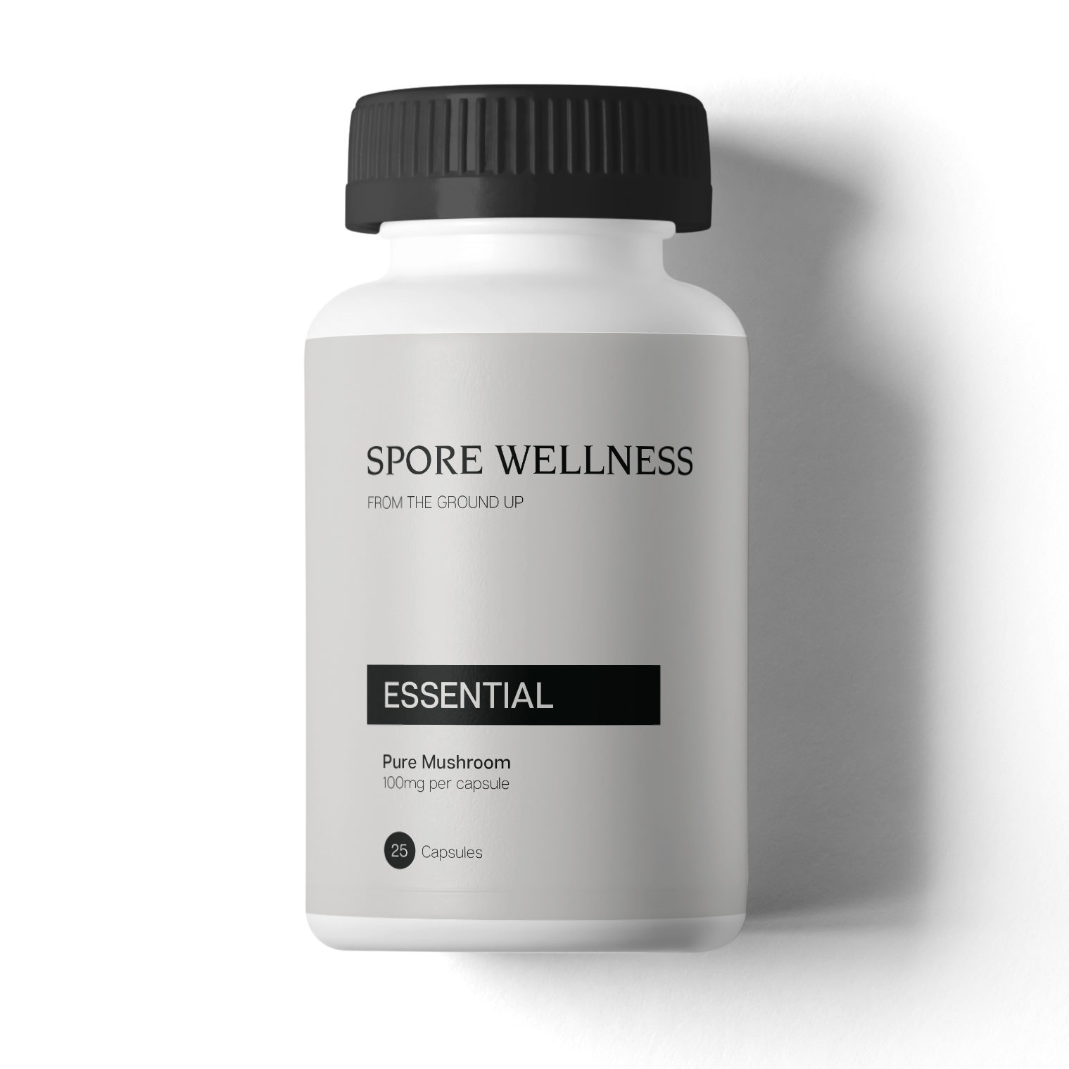 Spore Wellness – Microdose Capsules – Essential – 25 Capsules (100mg per cap) | BC Weed Edible Canada
