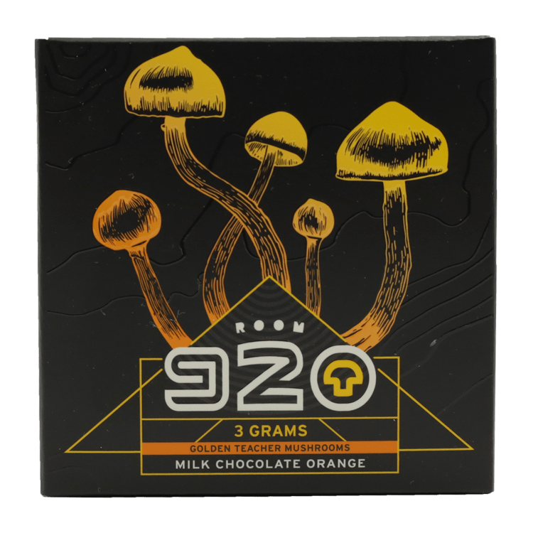 Room 920 – Mushroom Chocolate Bar – Milk Chocolate Orange – 3 grams | BC Weed Edible Canada Room 920 – Mushroom Chocolate Bar – Milk Chocolate Orange – 3 grams | BC Weed Edible Canada