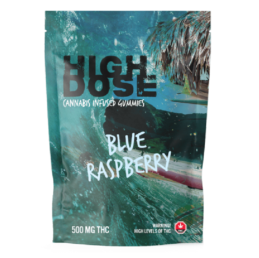 High Dose – edibles Infused Gummies – Blue Raspberry – 1000mg/1500mg | BC Weed Edible Canada
