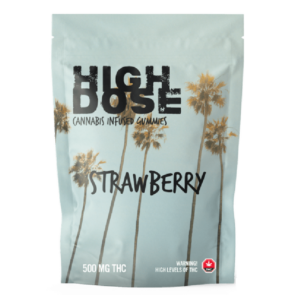 High Dose – edibles Infused Gummies – Strawberry – 500mg/1000mg | BC Weed Edible Canada