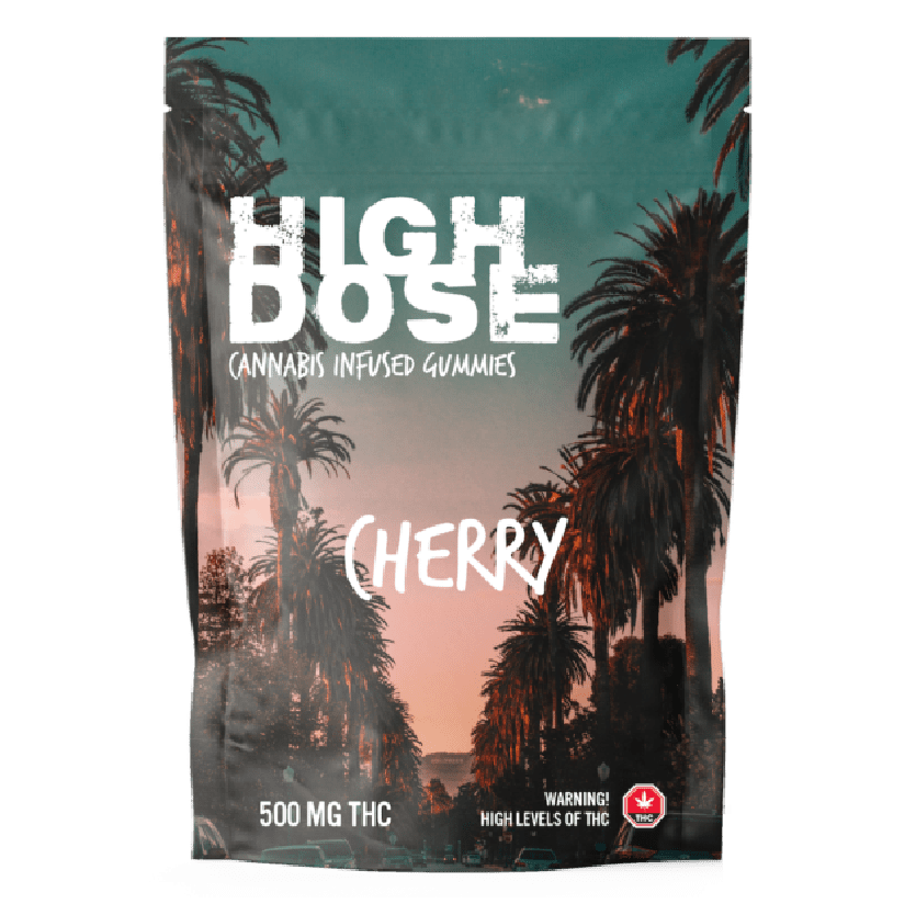 High Dose – edibles Infused Gummies – Cherry – 500mg/1000mg | BC Weed Edible Canada