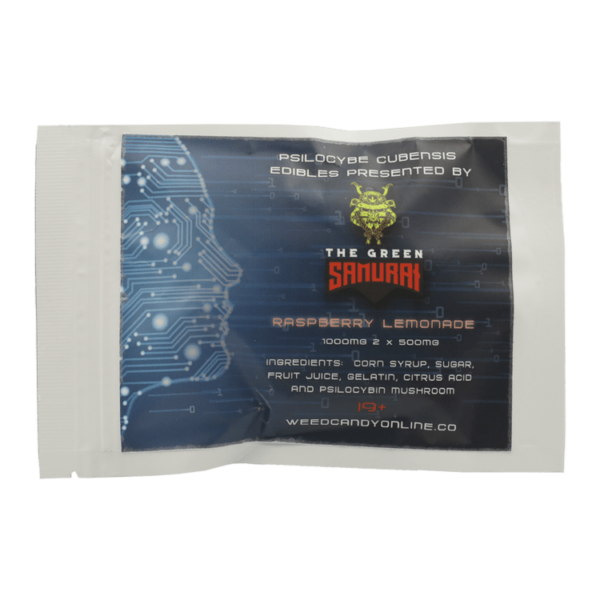 The Green Samurai – Shroom Gummies – Raspberry Lemonade – 1g | BC Weed Edible Canada