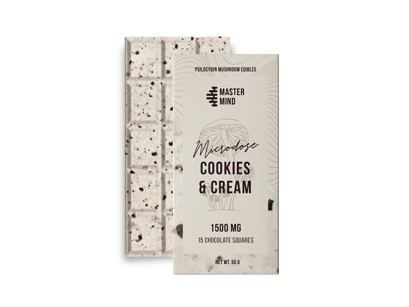 Mastermind – Cookies & Cream Bar – 1500 mg | BC Weed Edible Canada